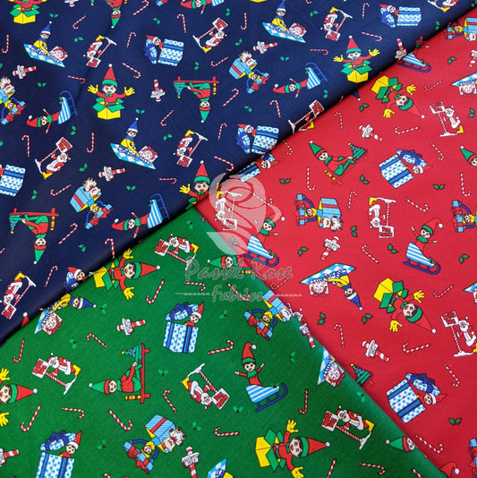 Elf Fun 100% cotton poplin fabric by half metre | 112cm wide