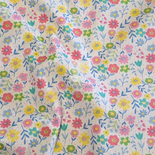 Amber Floral 100 % Baumwoll-Popeline-Stoff pro halben Meter | 112 cm breit