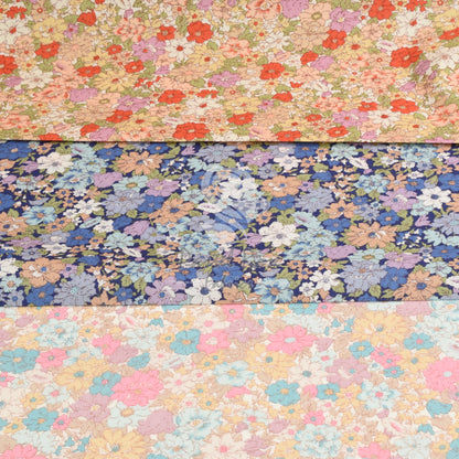 Ruby Floral 100 % Baumwoll-Popeline-Stoff pro halben Meter | 112 cm breit