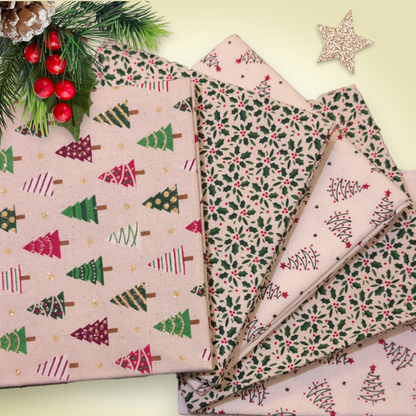 Scandi Christmas 1 5 Fat Quarters Bundle 100% cotton John Louden