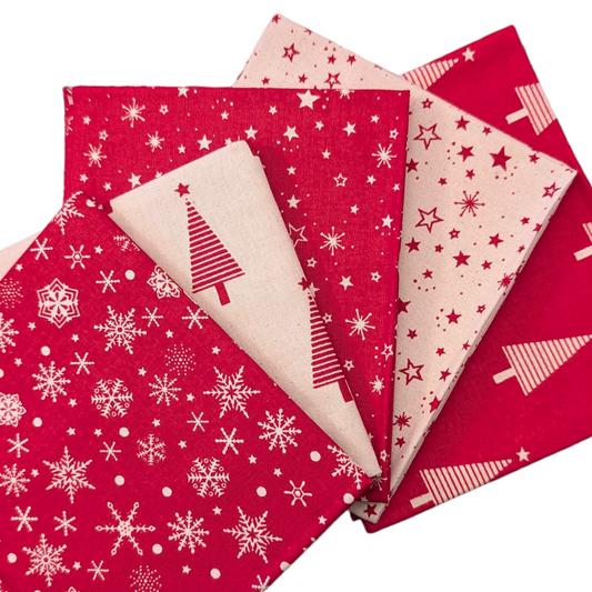 Scandi Christmas 3 5 Fat Quarters Bundle 100% cotton John Louden