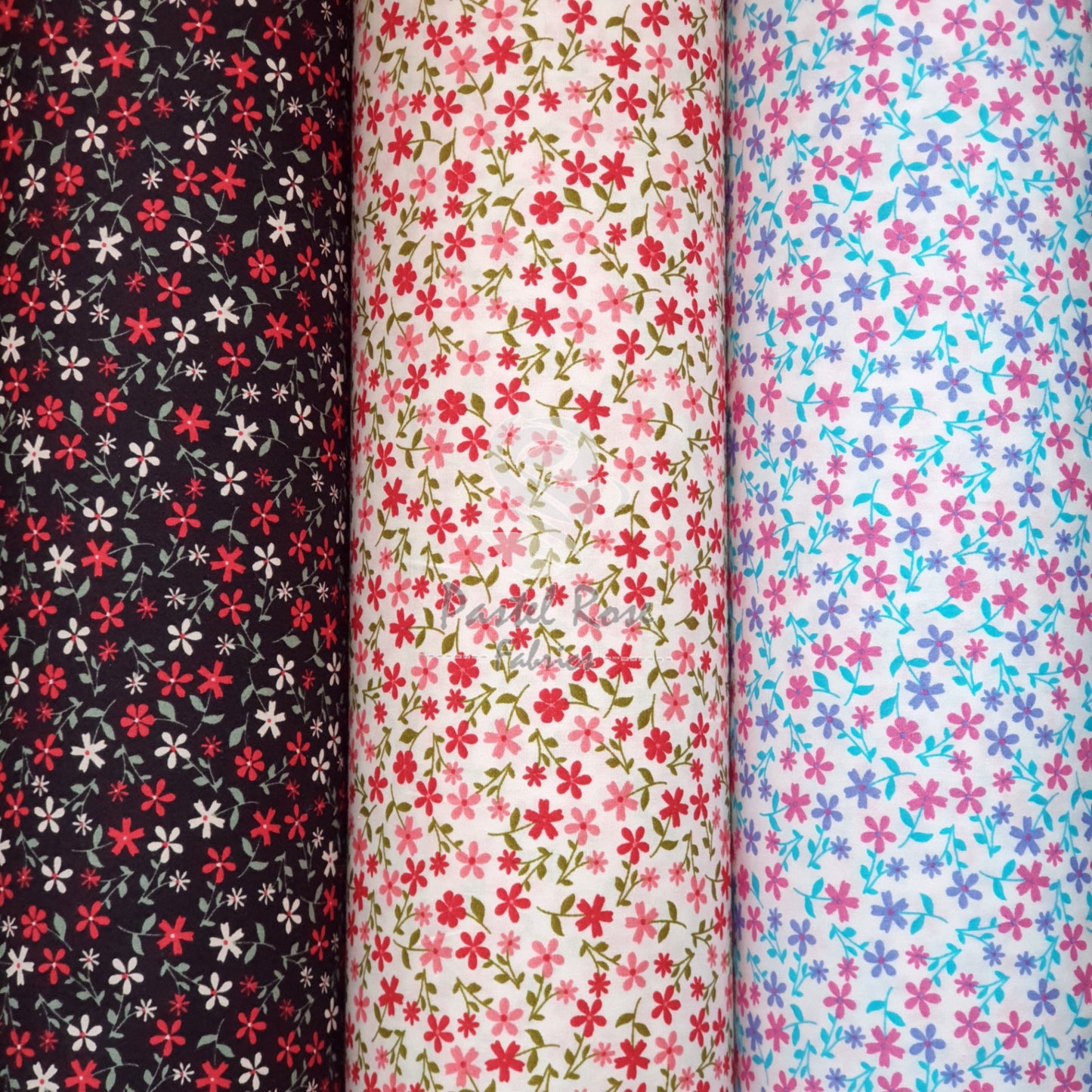 Springs Floral 100 % Baumwoll-Popeline-Stoff pro halben Meter | 112 cm breit