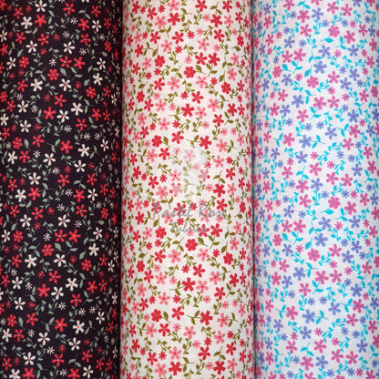 Springs Floral 100 % Baumwoll-Popeline-Stoff pro halben Meter | 112 cm breit
