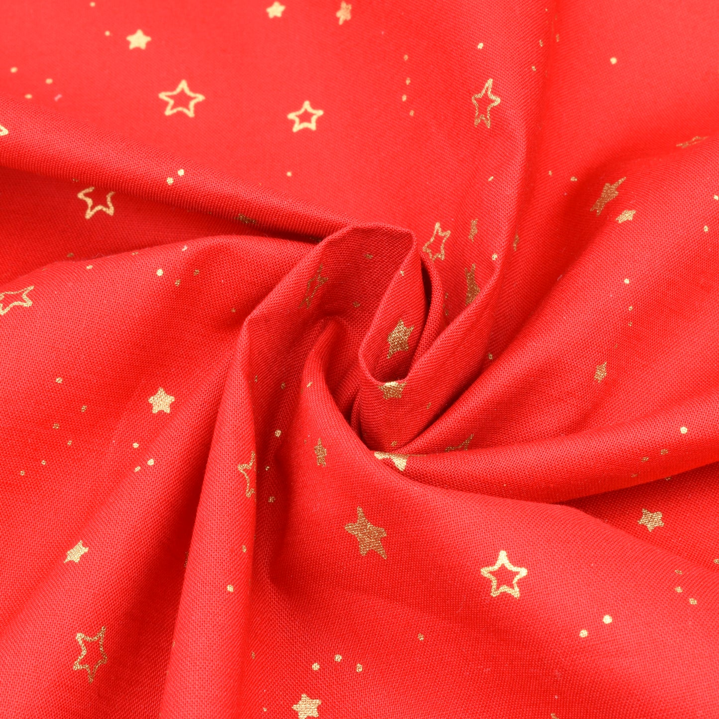 Metallic Gold Stars 100% cotton fabric by half metre | 140cm wide