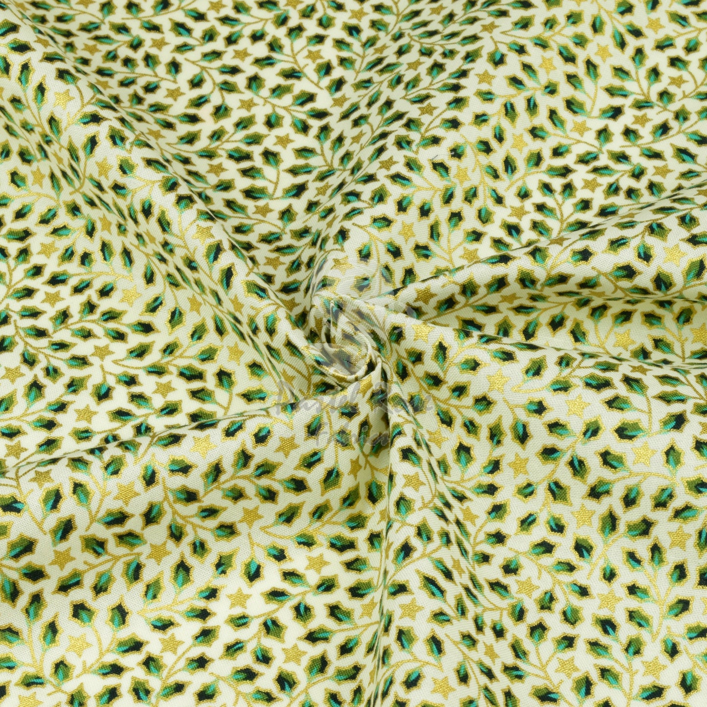 Metallic Stars Holly 100% cotton fabric by half metre | 140cm wide