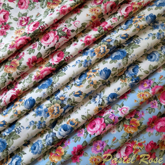 Bouquet Floral 100 % Baumwoll-Popeline-Stoff pro halben Meter | 112 cm breit
