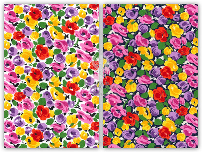 Bright Multi Floral 100% cotton poplin fabric by half metre | 112cm wide
