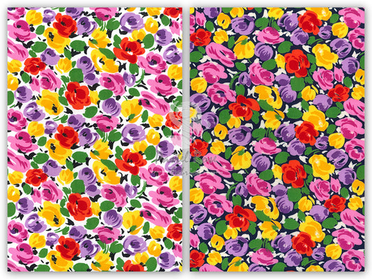 Bright Multi Floral 100% cotton poplin fabric by half metre | 112cm wide