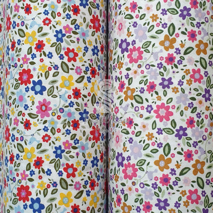 Buttercup Floral 100 % Baumwoll-Popeline-Stoff pro halben Meter | 112 cm breit