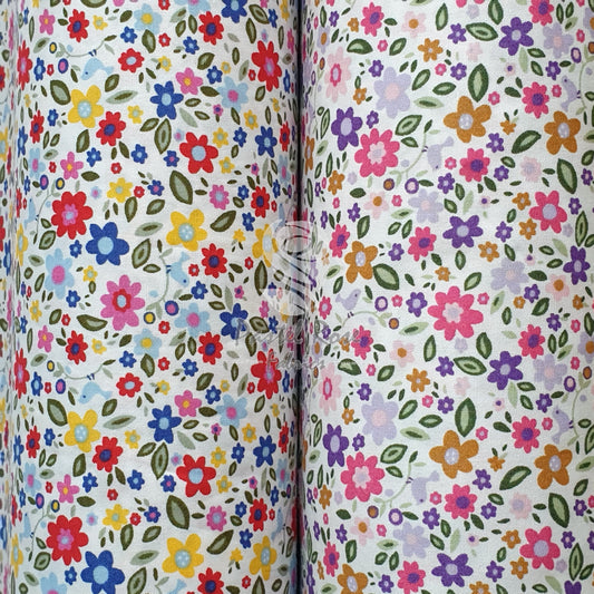 Buttercup Floral 100% cotton poplin fabric by half metre | 112cm wide