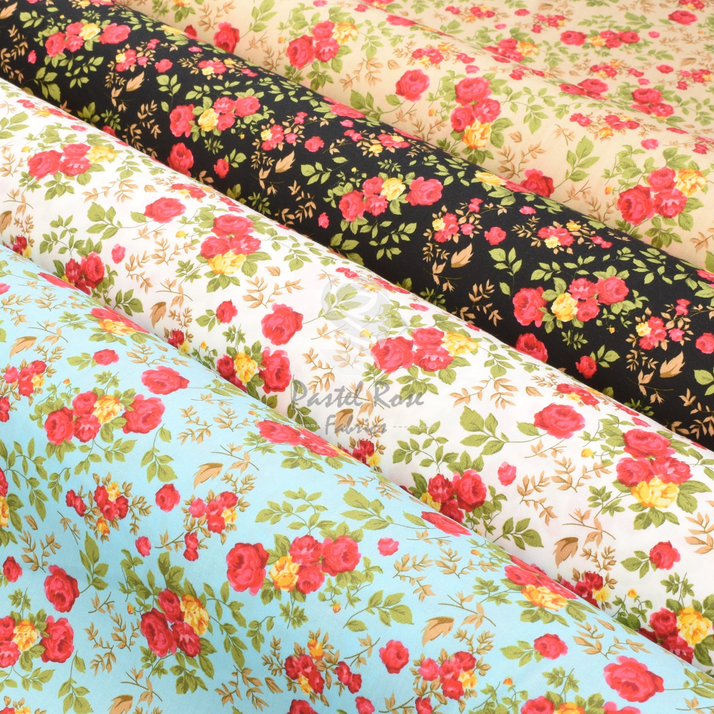 Calla Floral 100% cotton poplin fabric by half metre | 112cm wide
