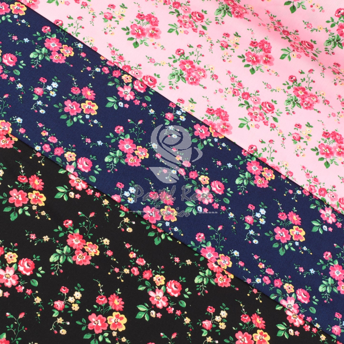 Lily May Floral 100 % Baumwoll-Popeline-Stoff pro halben Meter | 112 cm breit
