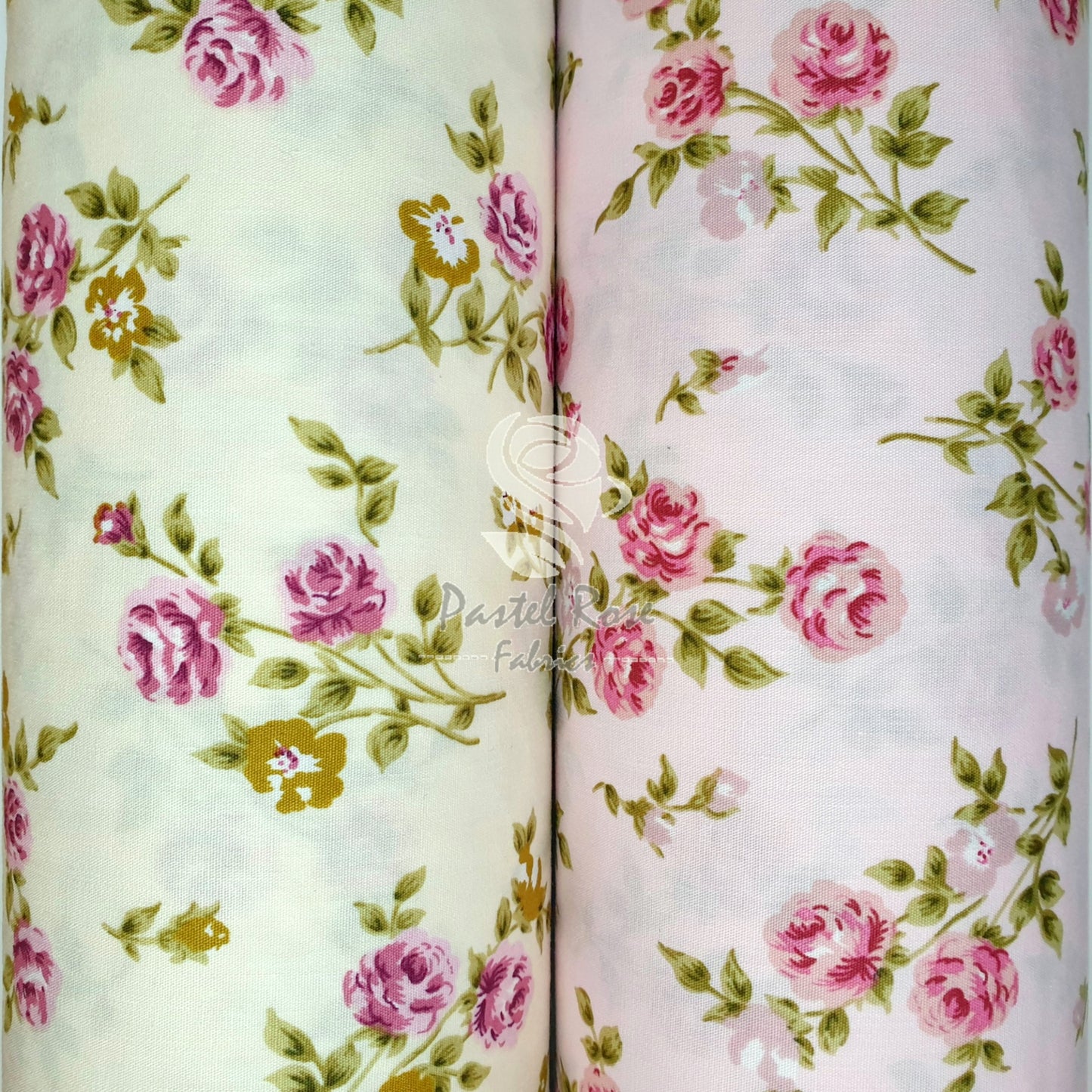 Retro Rose Bunch 100 % Baumwoll-Popeline-Stoff pro halben Meter | 112 cm breit