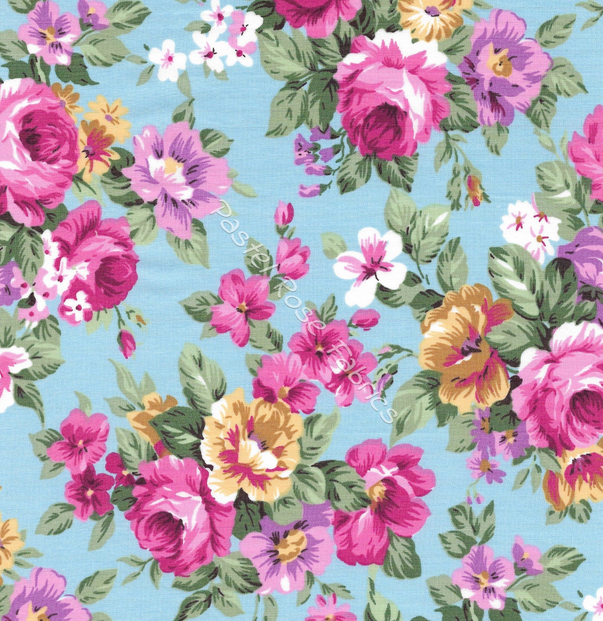 Floral cotton fabric