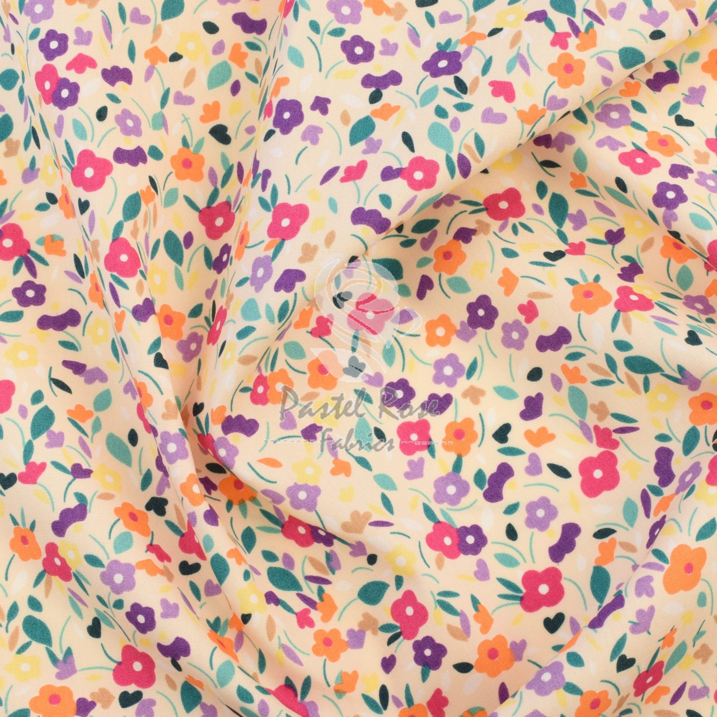 Floral cotton fabric