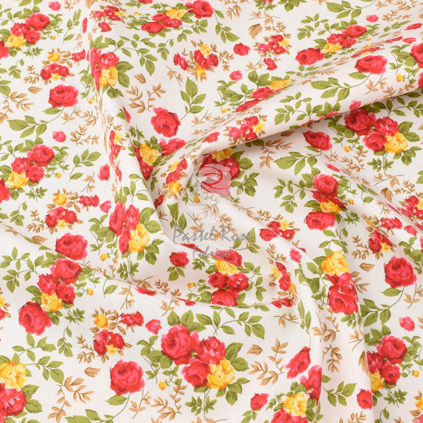 Floral cotton fabric