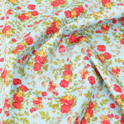 Floral cotton fabric