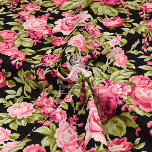 Floral cotton fabric