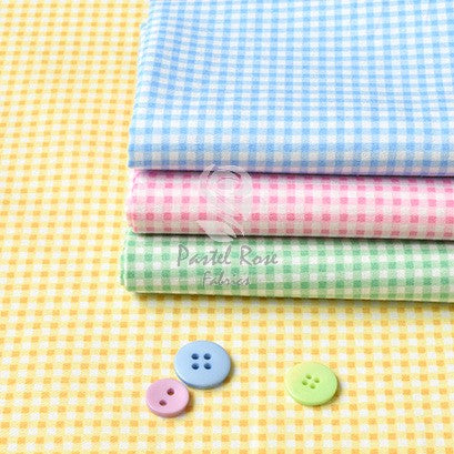 Gingham Checks 100 % Baumwoll-Popeline-Stoff im halben Meter | 112 cm breit