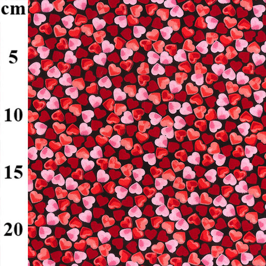 Hearts cotton fabric