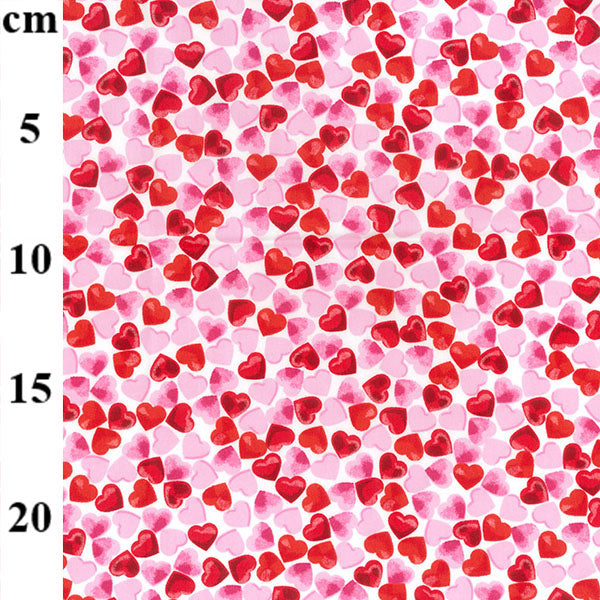 Hearts cotton fabric