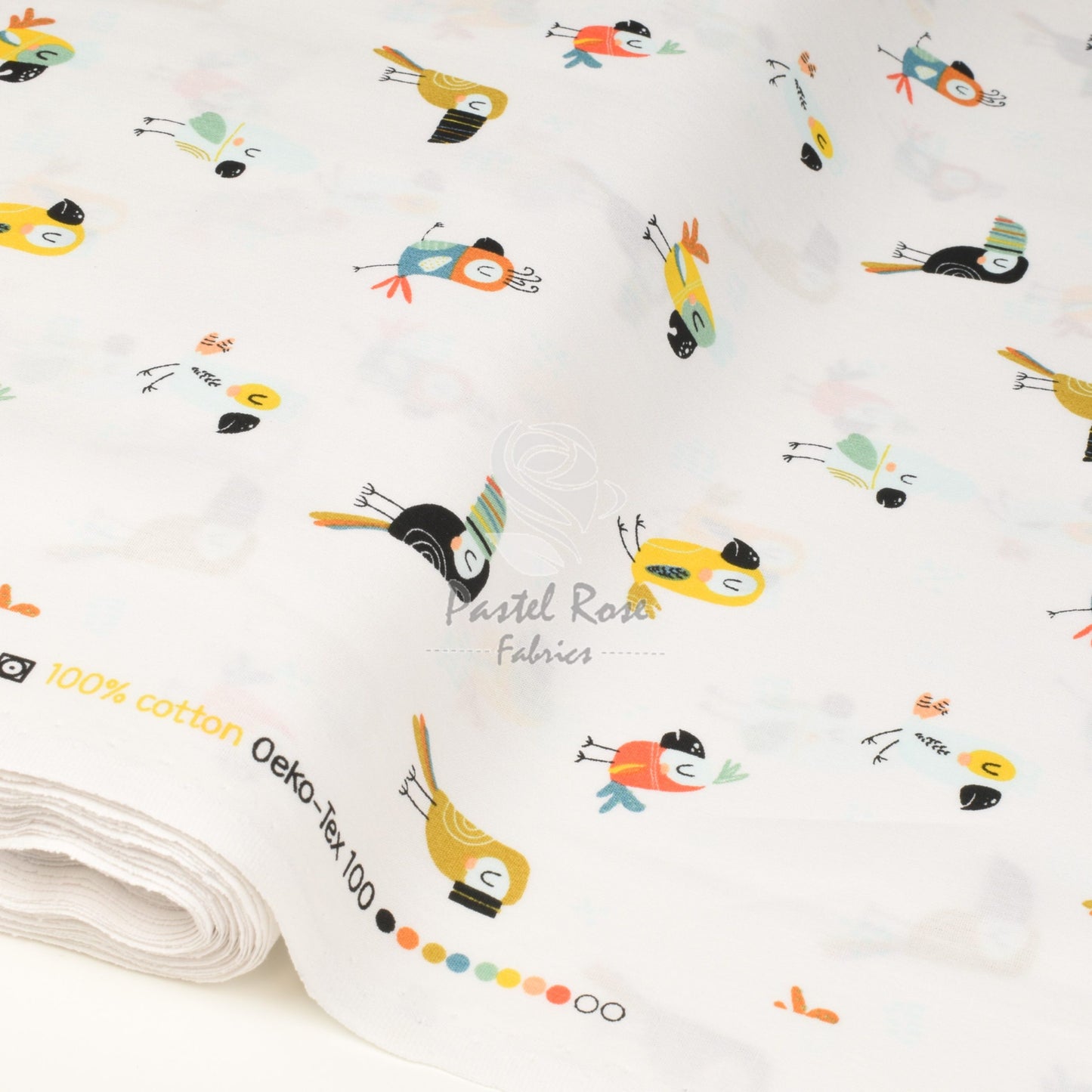 Birds cotton fabric