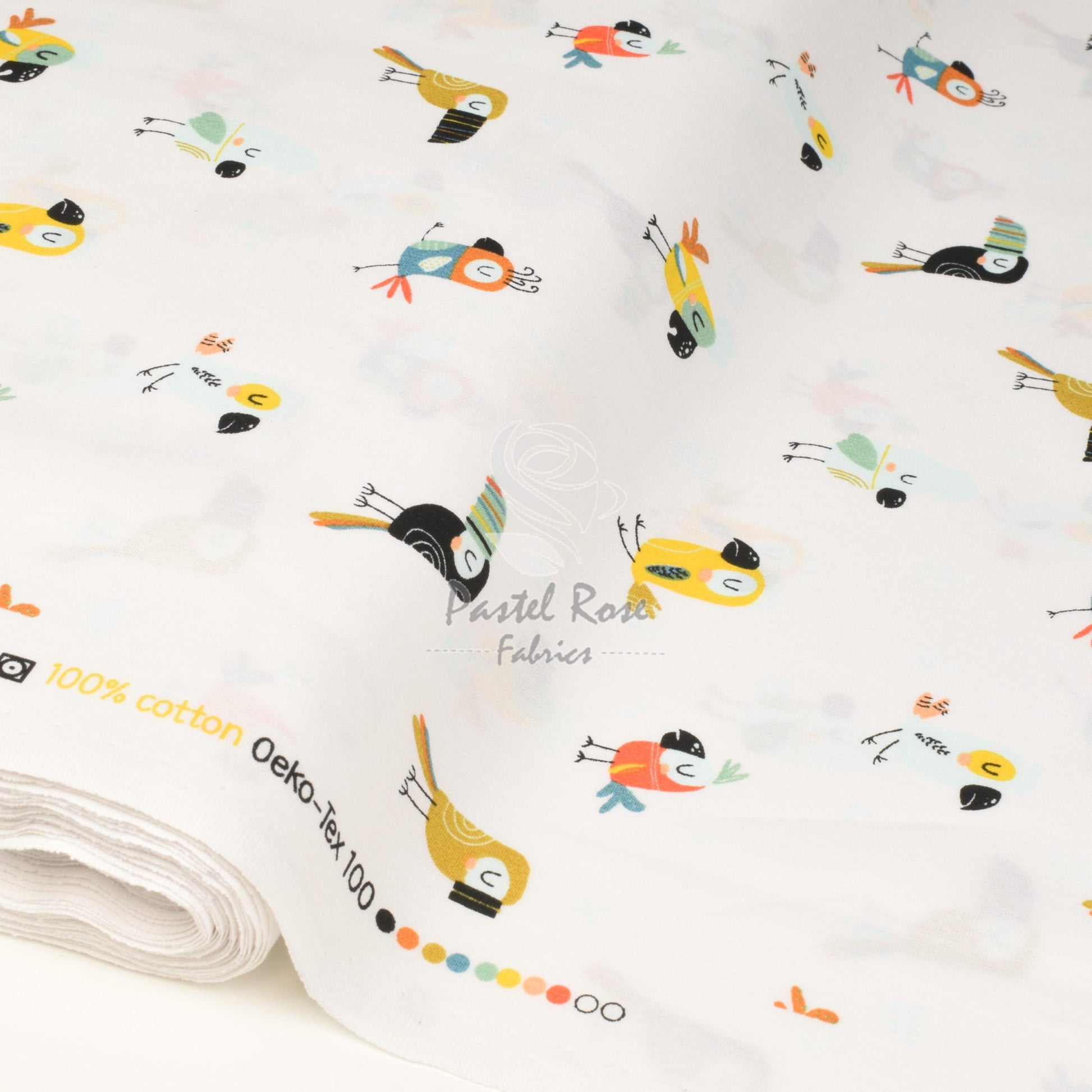 Birds cotton fabric
