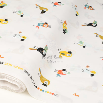 Birds cotton fabric