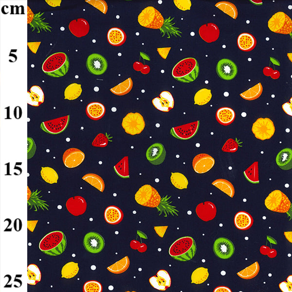 Mix Fruits 100 % Baumwollstoff pro halben Meter | 112 cm breit