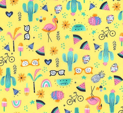 Summer Vibes 100 % Baumwollstoff pro halben Meter | 112 cm breit