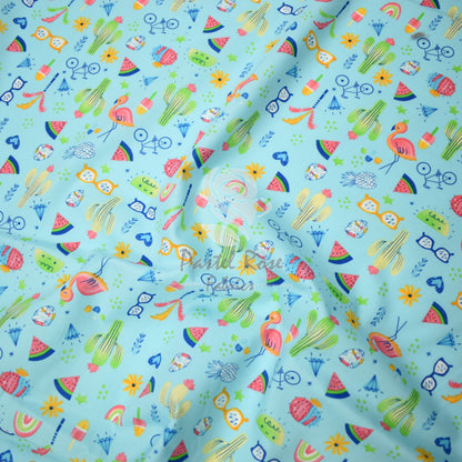 Summer Vibes 100 % Baumwollstoff pro halben Meter | 112 cm breit