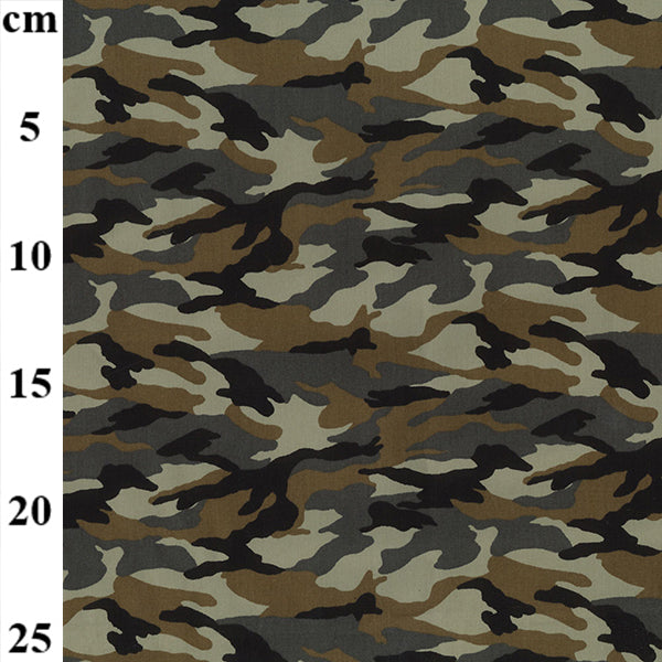Camouflage 100% cotton fabric by half metre | 112cm wide