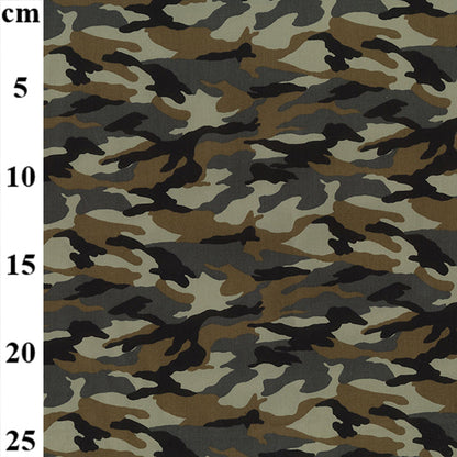 Camouflage 100% cotton fabric by half metre | 112cm wide