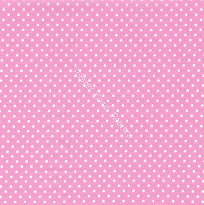polka dots cotton fabric, pink