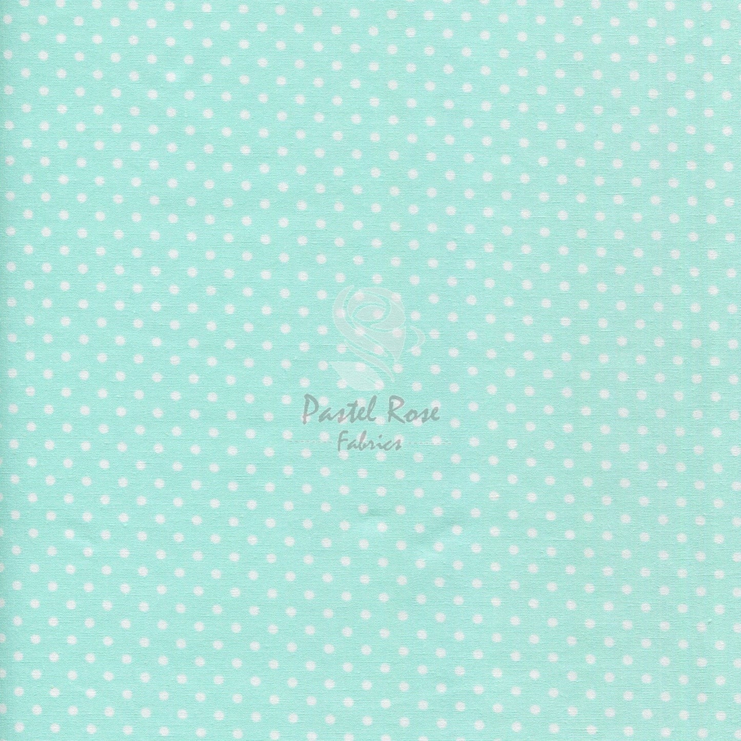 polka dots cotton fabric, mint