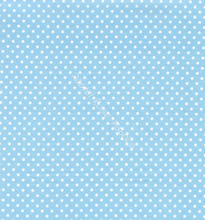 polka dots cotton fabric, blue