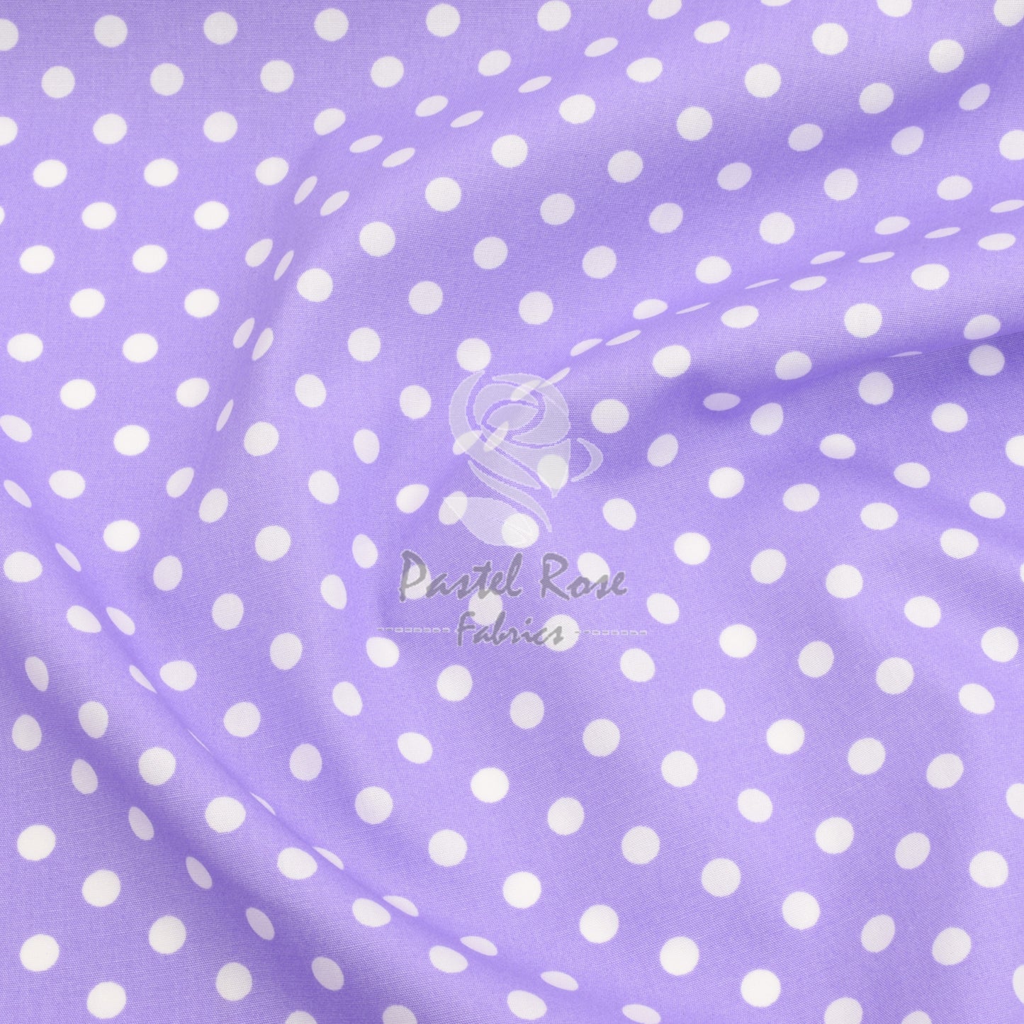 polka dots cotton fabric, lilac