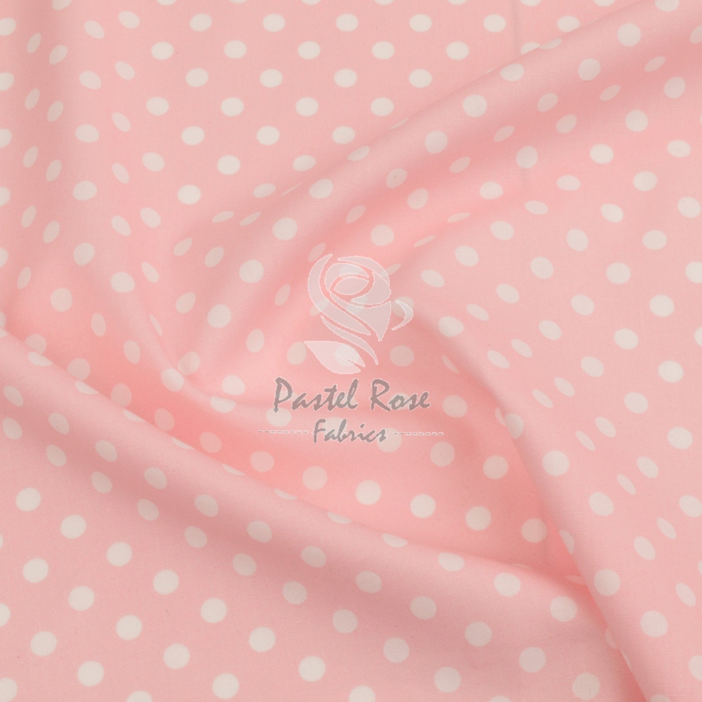 polka dots cotton fabric, pink