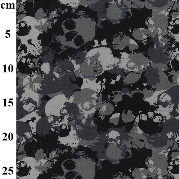 Camouflage Skulls 100 % Baumwollstoff pro halben Meter | 112 cm breit